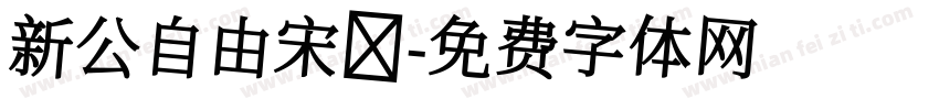 新公自由宋 字体转换